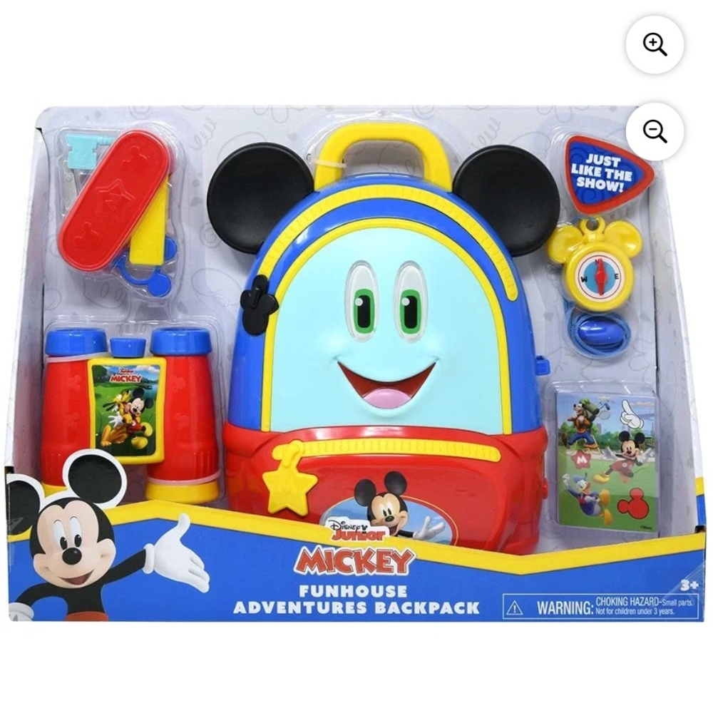 Disney Junior Mickey Mouse Funhouse Adventures Backpack Playset NIB Lights & Sou